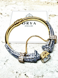 Orya Jewellery White Zircon Bangle