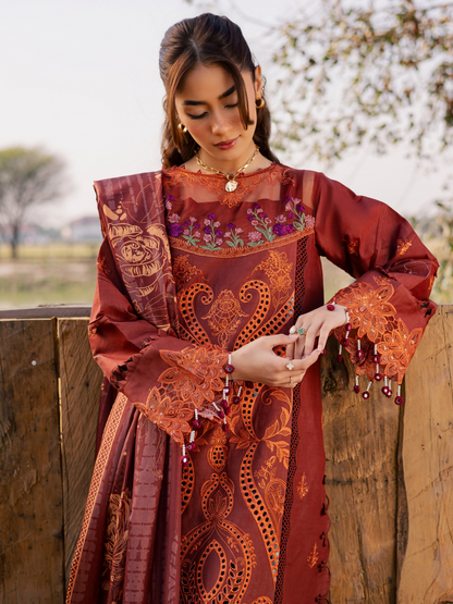 Parishay Summer Queen Vol 2 Lawn Embroidered Unstitched 3-Piece Suit-SQU-09