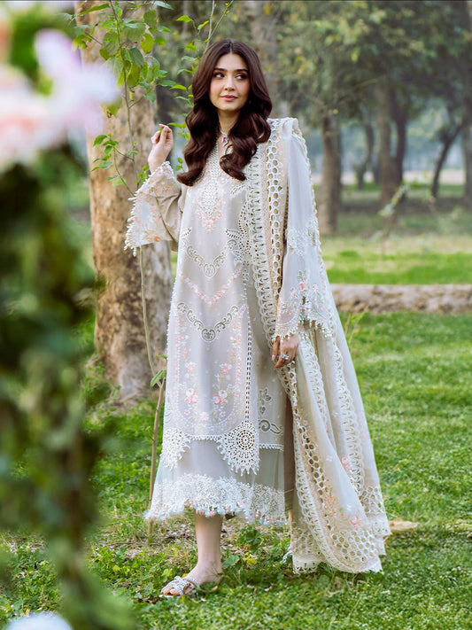 Binilyas Freesia Lawn Embroidered Stitched 3-Piece Suit-104-B