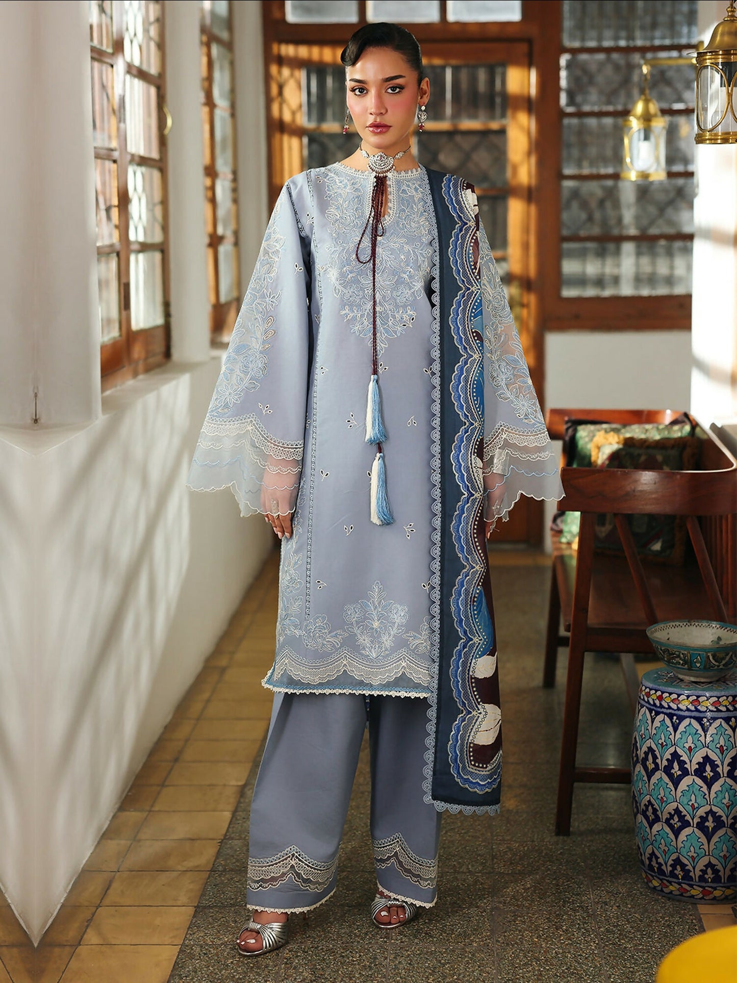 Binilyas Lumina Summer Lawn Embroidered Unstitched 3-Piece Suit-L72-A