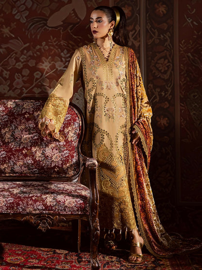 Mahnur Amelia Kotrai Embroidered Unstitched 3-Piece Suit-CK-006