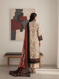 Mausummery Linen Printed Unstitched 3-Piece Suit-Friya