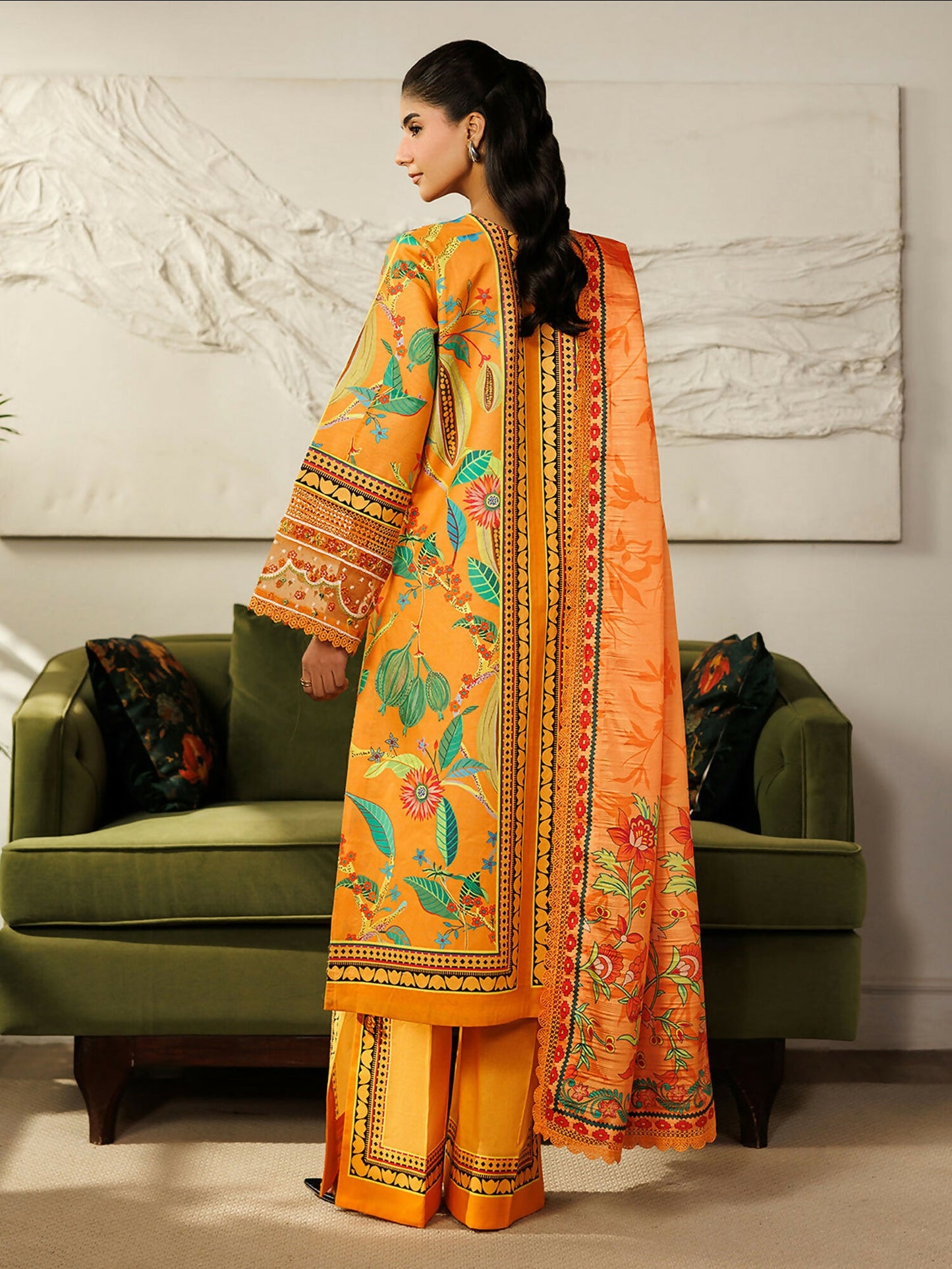 Mahnur Leila Lawn'26 Embroidered Stitched 3-Piece Suit-L-13