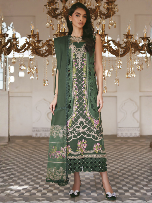 Parishay Shangrila Lawn Embroidered Unstitched 3-Piece Suit-SLA-16