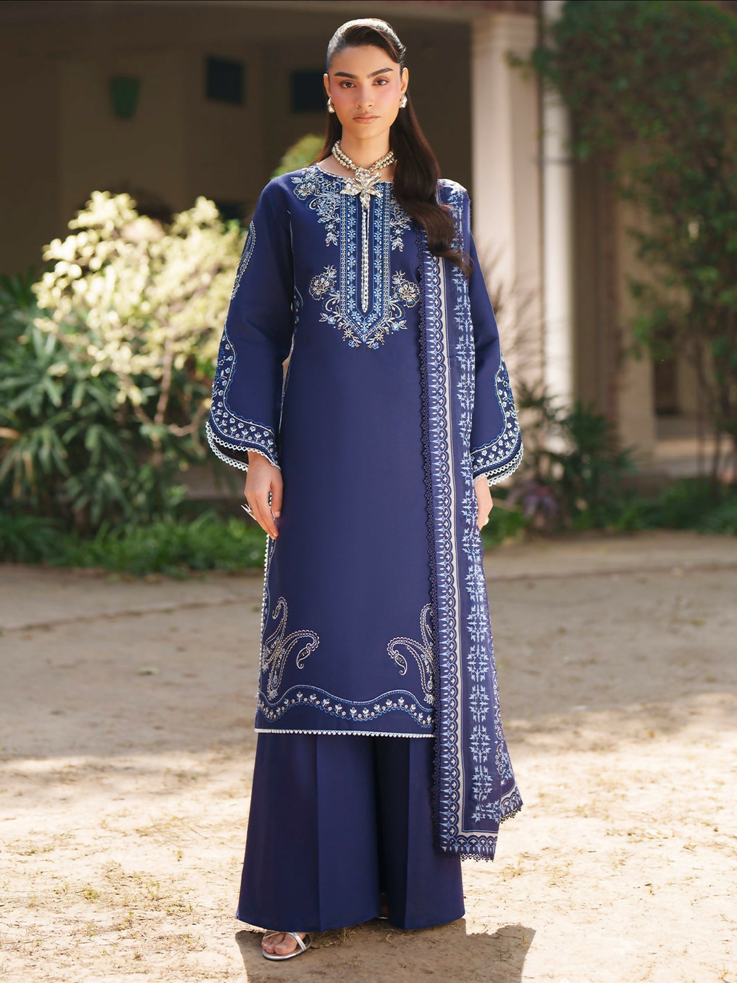 Mahnur Fiona Lawn'26 Embroidered Unstitched 3-Piece Suit-F-06