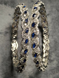 H&A Jewellery One Carat Silver Rhodium Plated Bangles