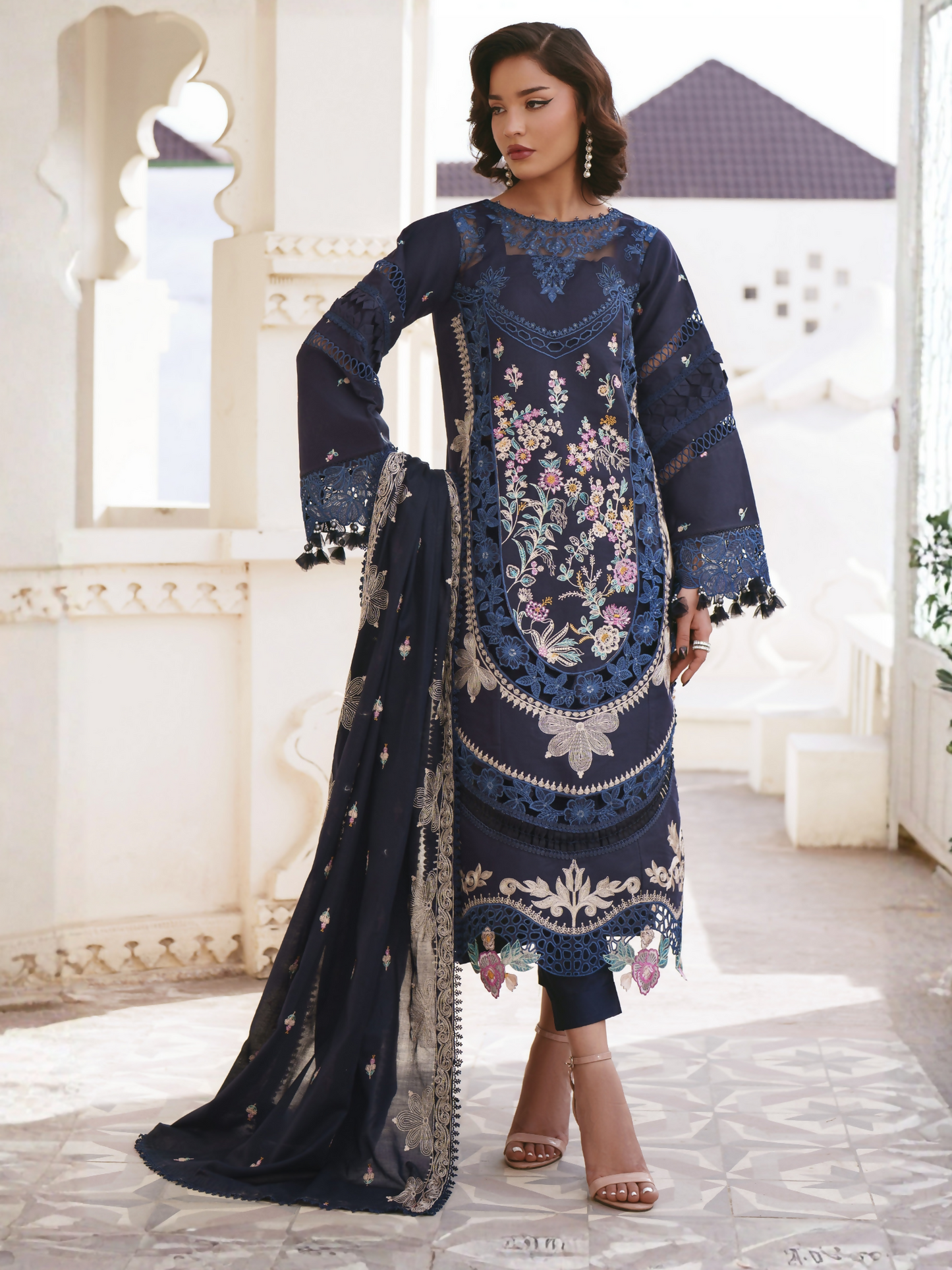 Parishay Shangrila Lawn Embroidered Unstitched 3-Piece Suit-SLA-01