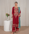 Tehzeeb Libas Linen Embroidered Stitched 3-Piece Suit-Aroha