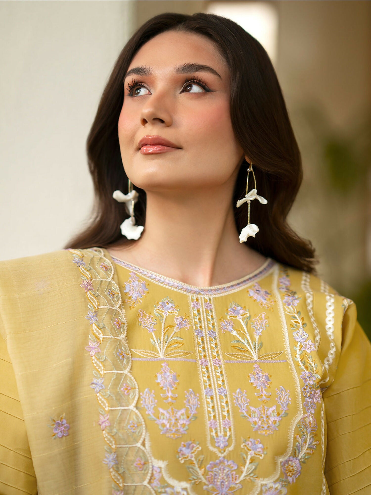 Mahnur Angan Lawn'26 Embroidered Stitched 3-Piece Suit-AN-003