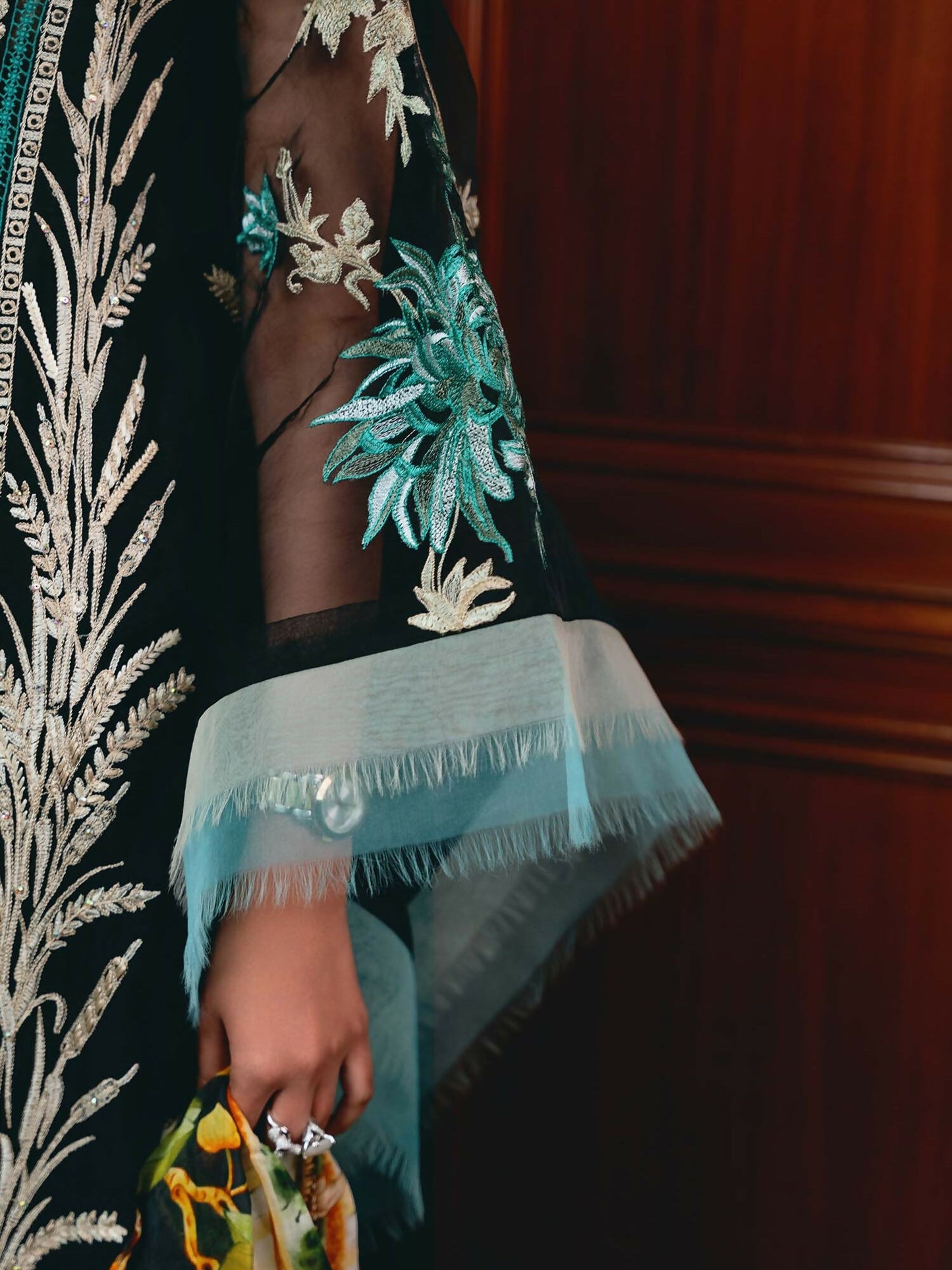 Shiza Hassan Aira Luxury Pret Cotton Net Embroidered Stitched 4-Piece Suit-Amorist