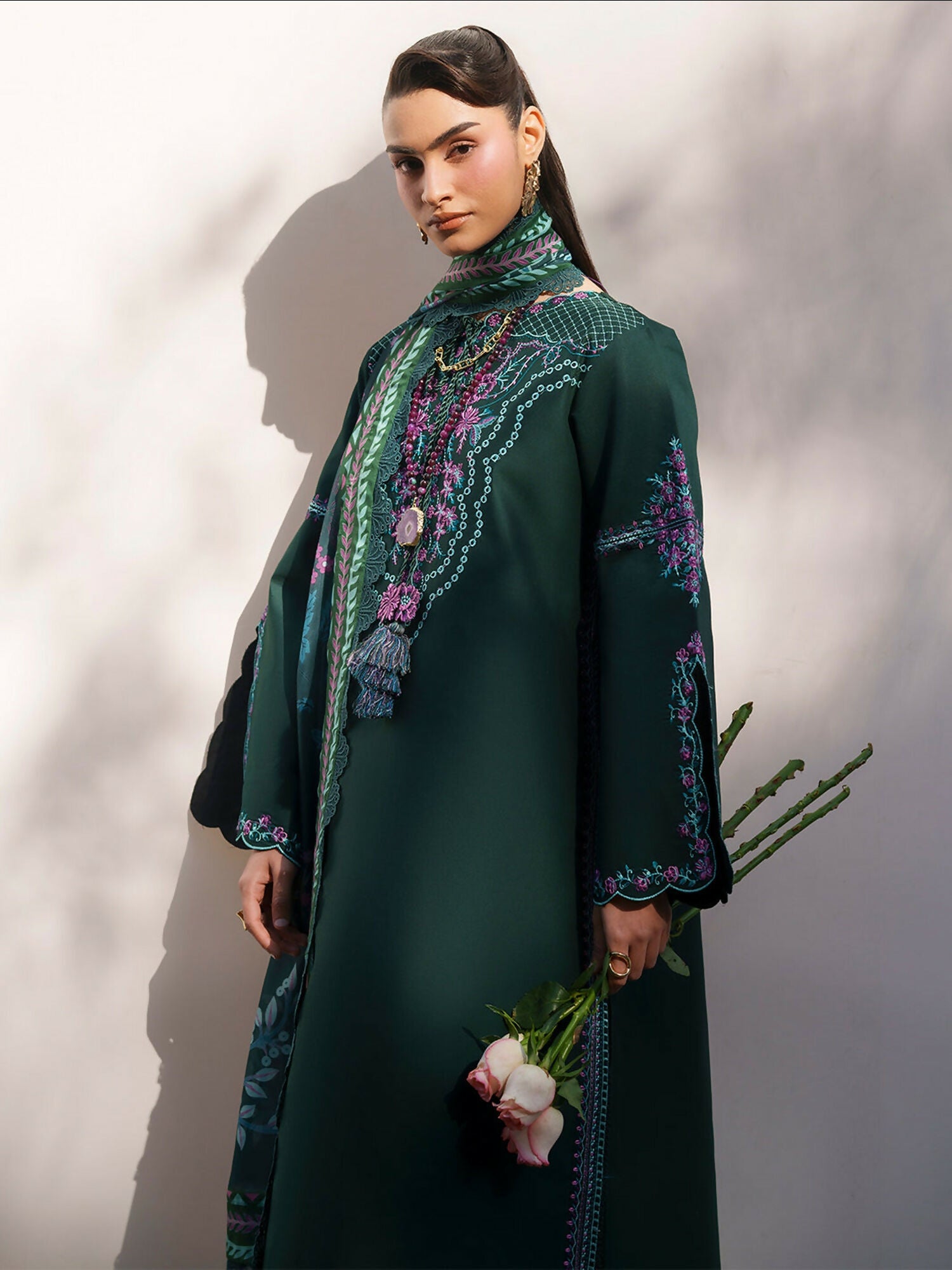 Mahnur Fiona Lawn'26 Embroidered Unstitched 3-Piece Suit-F-08