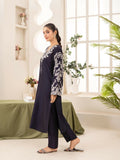 Stylish Collection Aaraish Linen Embroidered Stitched 2-Piece Suit- Blue Garnet