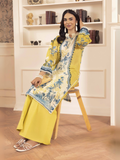 Naqsh Dune And Bloom Lawn Printed Unstitched 2-Piece Suit-Saffron Mango - 00135