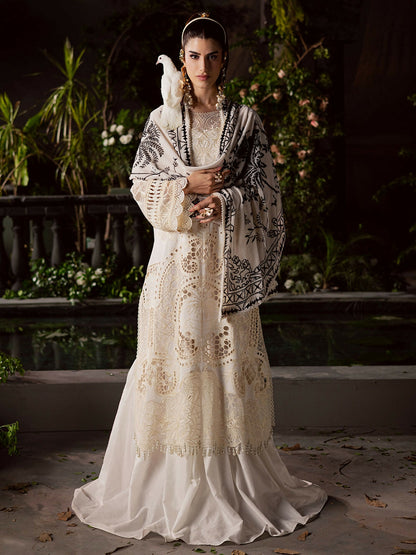 Mahnur Amelia Kotrai Embroidered Unstitched 3-Piece Suit-CK-003