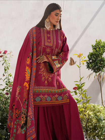 Binilyas Kotrai Embroidered Unstitched 3-Piece Suit-792 -B