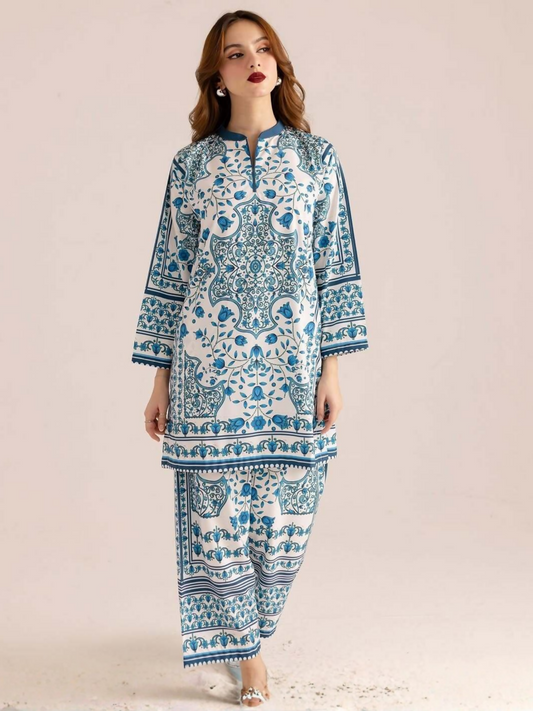 MH Cloth House Poly Lawn Printed Co-Ord Set-Tabeer