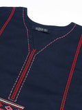 Velvour Girls Cotton Embroidered Stitched 2-Piece Suit-VG106-B