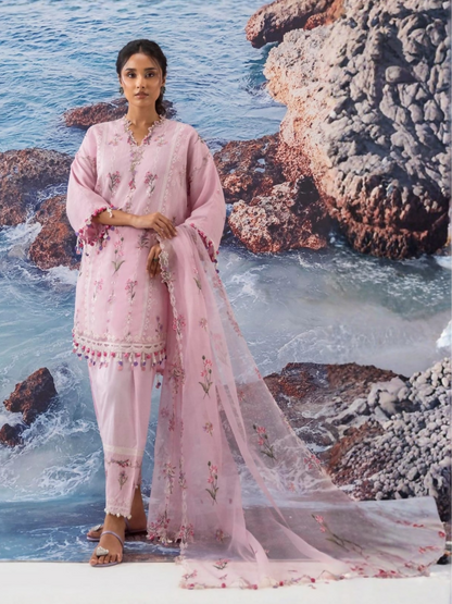 Sana Safinaz Woven Net Embroidered Unstitched 3-Piece Suit-M252-016B-CT