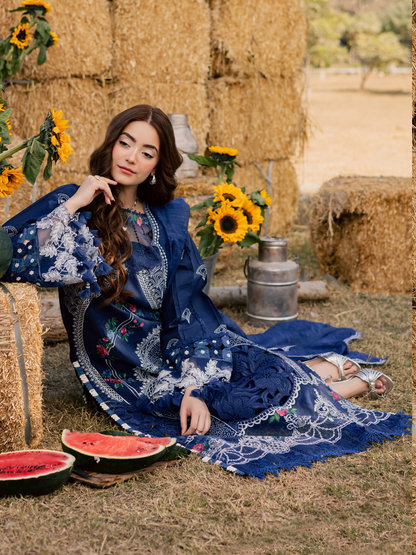 Parishay Summer Queen Vol 2 Lawn Embroidered Unstitched 3-Piece Suit-SQU-01