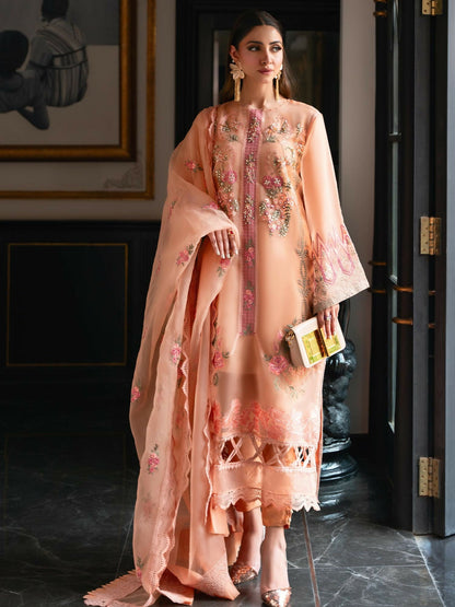 Shiza Hassan Aira Luxury Pret Organza Embroidered Stitched 4-Piece Suit-Arisa