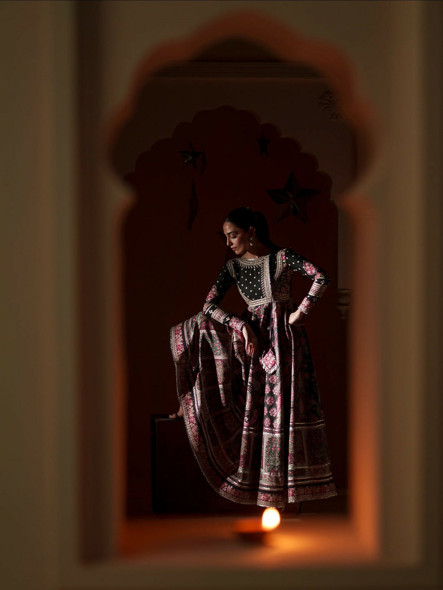 Binilyas Mashriq Luxury Lawn'26 Embroidered Unstitched 3-Piece Suit-D-115-B