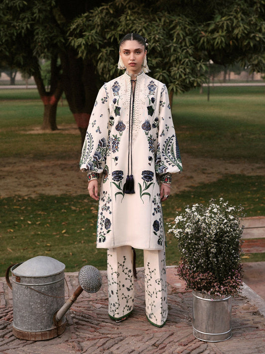 Jugnu By Hussain Rehar Khaddar'25 Embroidered Unstitched 3-Piece Suit-Nahro