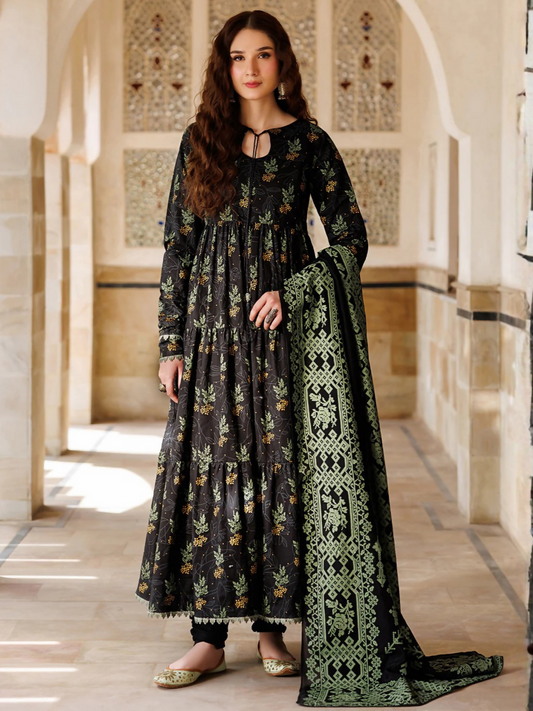 Panache Apparel Noor Mahal Cotton Printed Stitched Suit-Roshina
