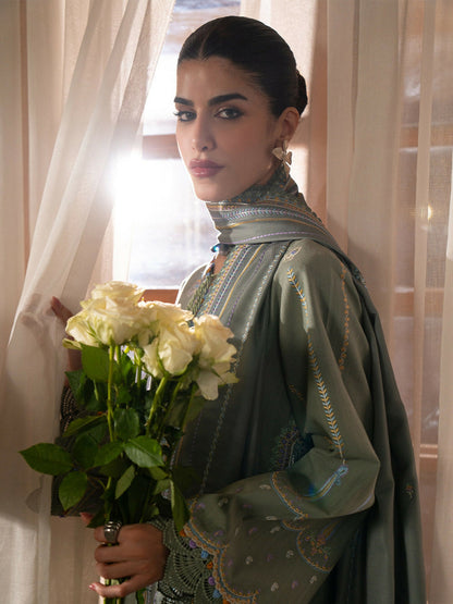 Binilyas Gulrukh Khaddar Embroidered Unstitched 3-Piece Suit-64-A