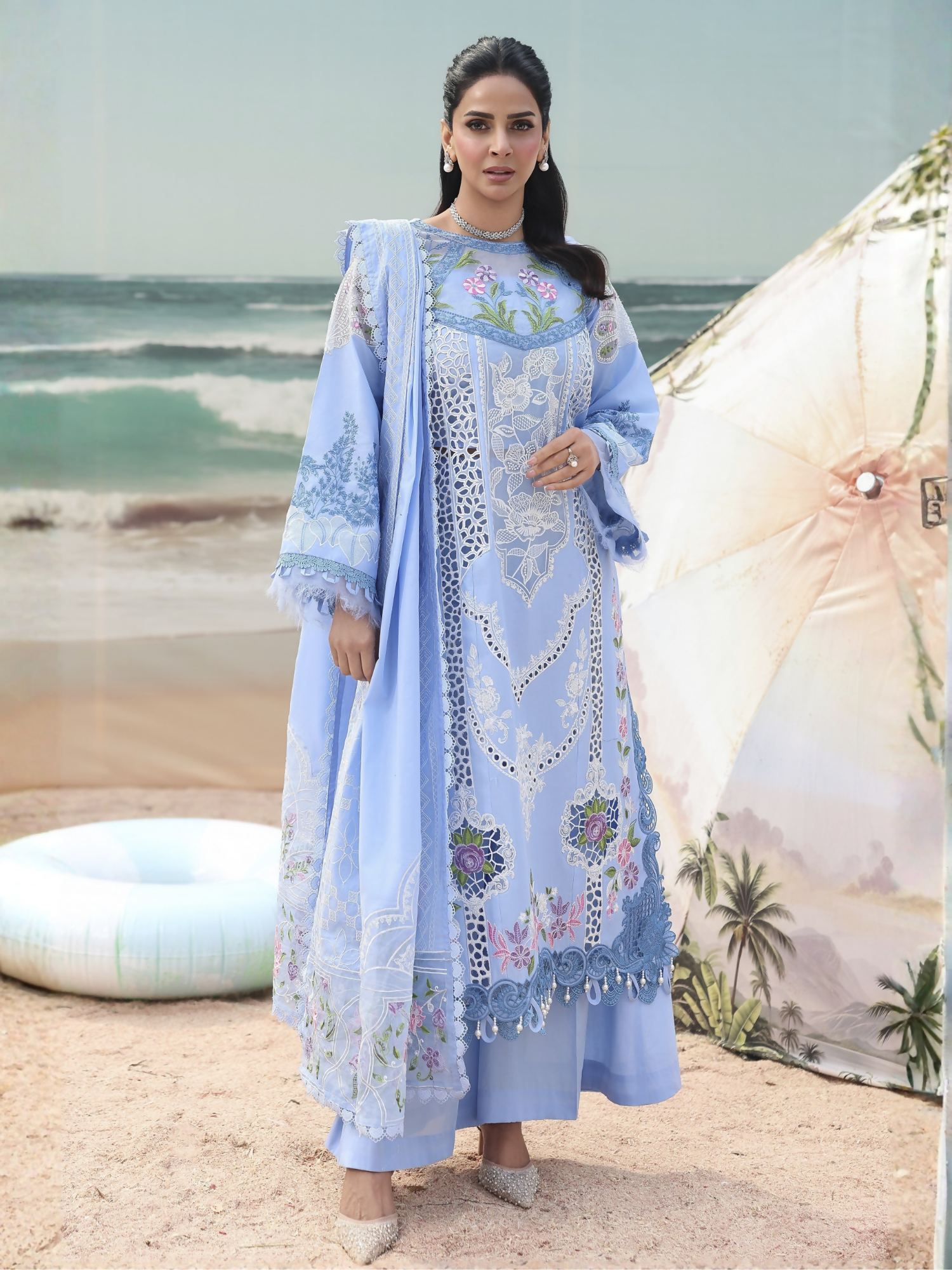 Parishay Monaco Luxury Lawn'26 Embroidered Unstitched 3-Piece Suit-MN-11