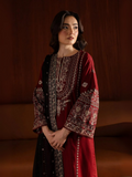 Tehzeeb Libas Lawn Embroidered Stitched 3-Piece Suit-ROYAL PRET