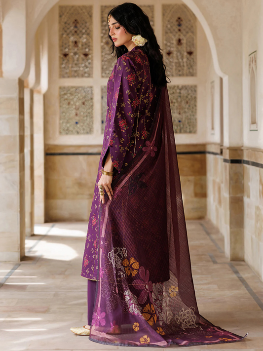 Purple Panache Apparel Noor Mahal Cotton Printed Stitched Suit-Liyana
