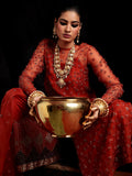 Hussain Rehar Luxury Pret'23 Organza Embellished Stitched 3-Piece Suit-Faia