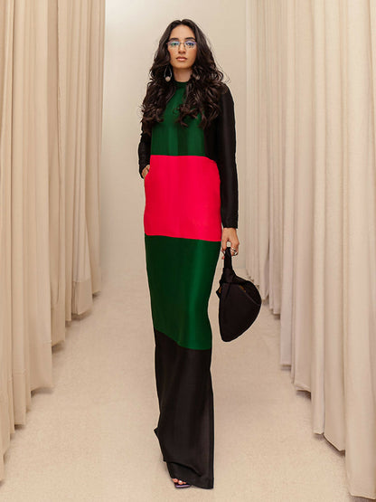 Black Hussain Rehar Pay Day Volume - II Raw Silk Stitched 1-Peice-MOD