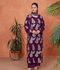 Stylish Collection Majeste Crinkle Chiffon Embroidered Stitched 3-Piece Suit-Zirwah Purple