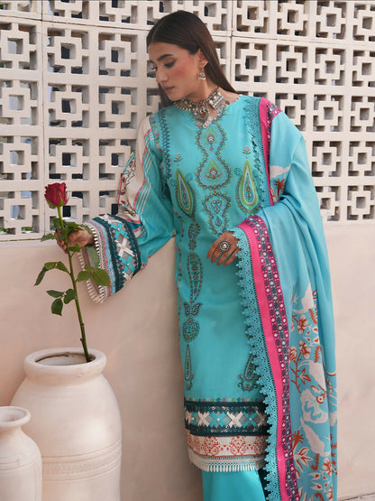 Binilyas Kotrai Embroidered Unstitched 3-Piece Suit-791-A