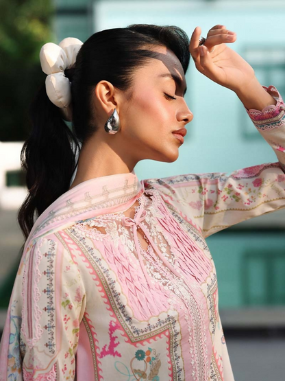 Qalamkar Qprints Lawn'26 Embroidered Unstitched 3-Piece Suit-AX-06-(A)-Elara