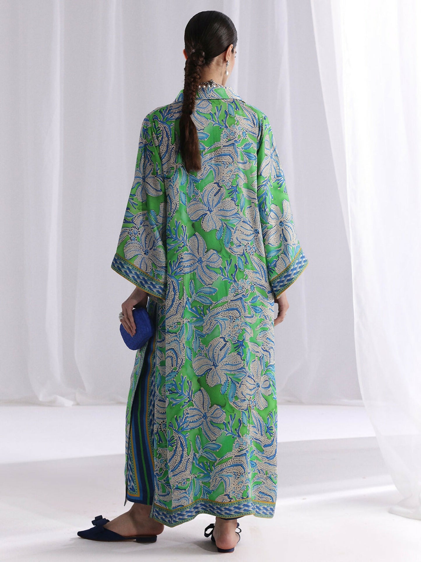 Binilyas Silk Digital Printed Co-Ord Set-30091