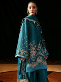 Hussain Rehar The Scent Luxury Pret SS'25 Raw Silk Embellished 3-Piece Suit-Verta