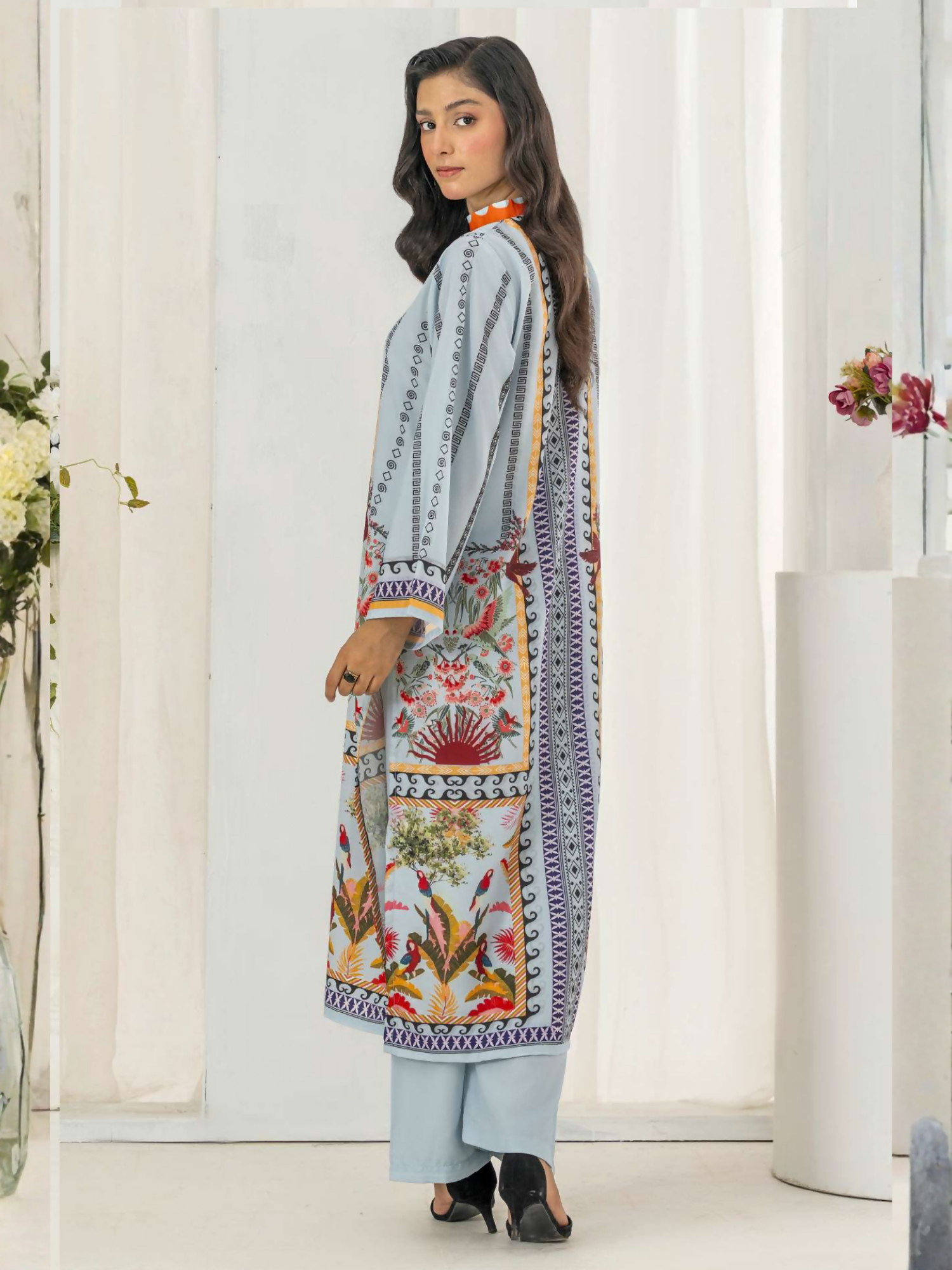 MH Cloth House Poly Lawn Printed Stitched 2-Piece Suit-Zarwa