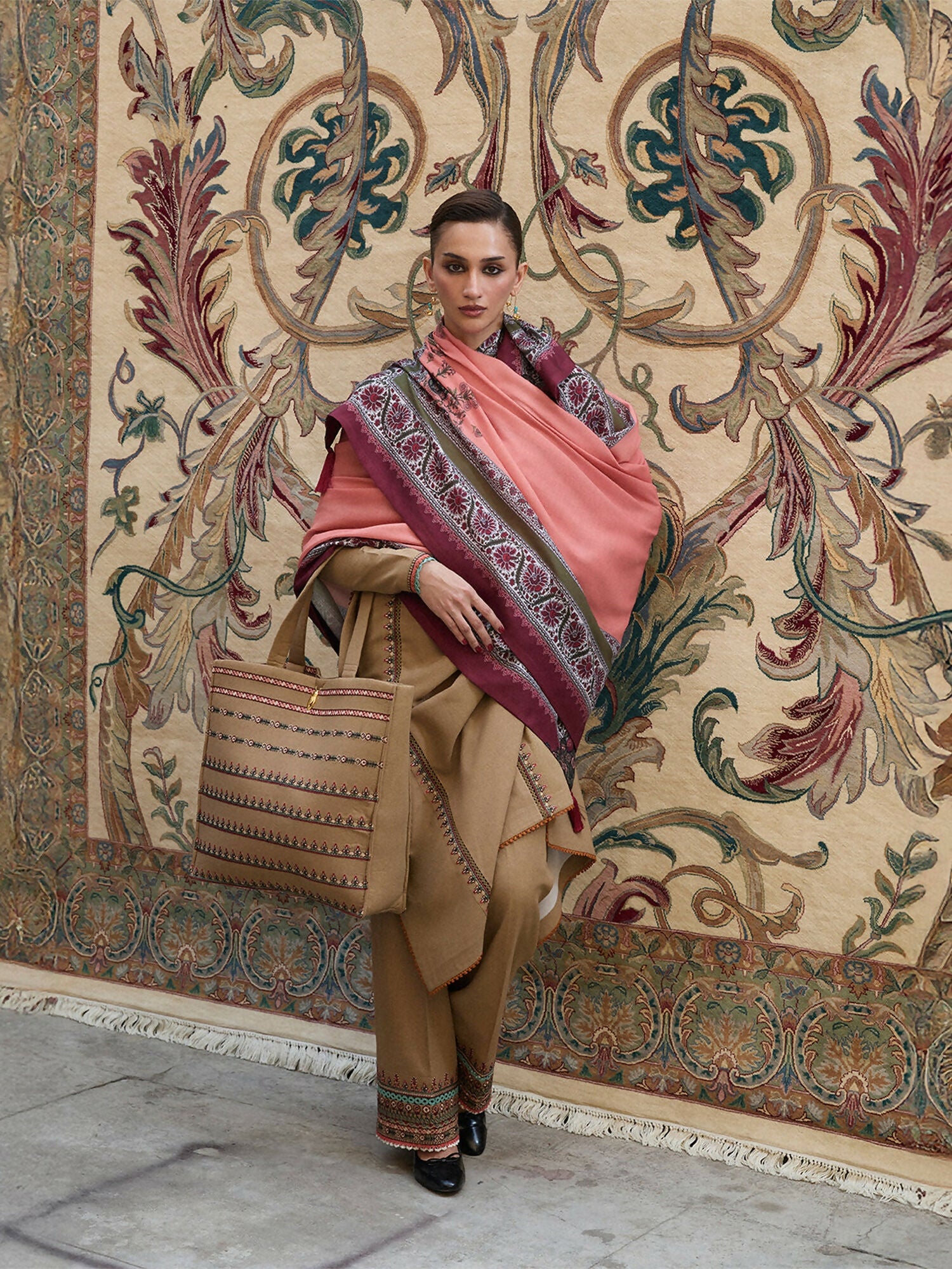 Jugnu by Hussain Rehar Karandi AW 25 - Edit III Embroidered Unstitched 3-Piece Suit-Dahr