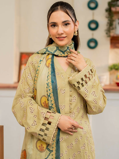 Panache Apparel Lawn Embroidered Stitched 3-Piece Suit-Nest