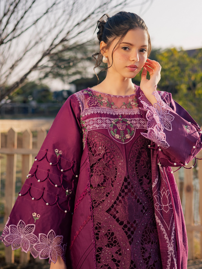 Parishay Summer Queen Vol 2 Lawn Embroidered Unstitched 3-Piece Suit-SQU-07