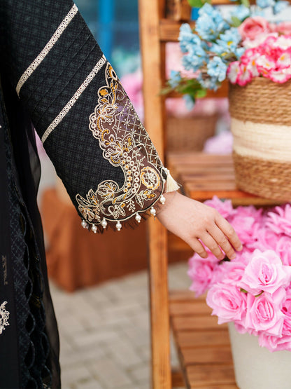 Parishay Ivy Bloom Viscose Embroidered Stitched 3-Piece Suit-IW-10