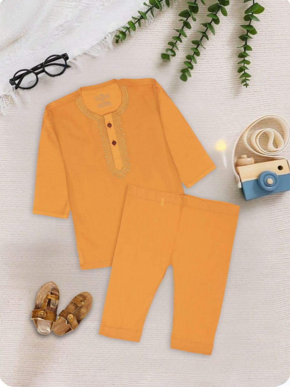 Velvour Boys Cotton Embroidered Stitched Kurta Pajama-VK08