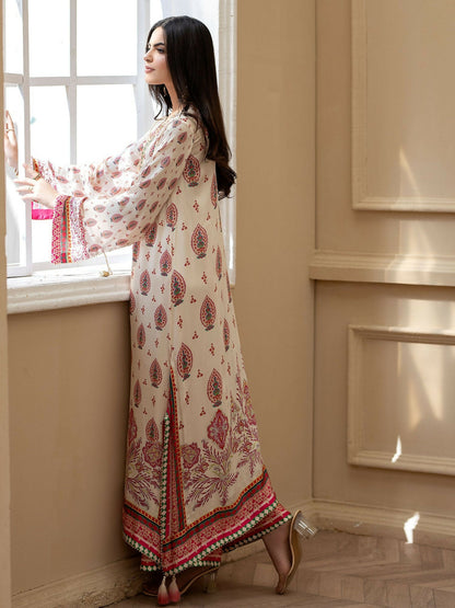 Shiza Hassan Miha Luxury Pret Satin Silk Printed 2-Piece Suit-Blossom