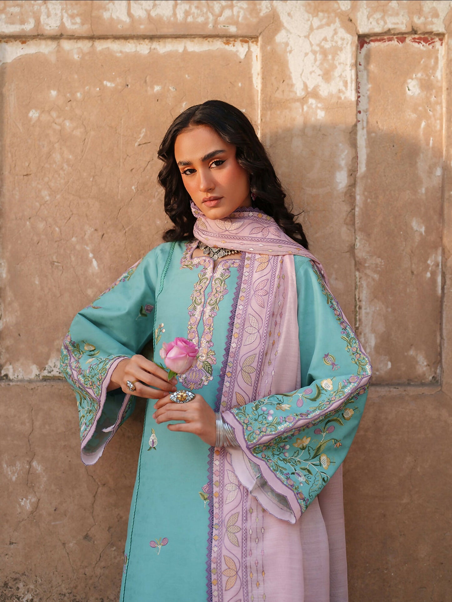 Binilyas Suroor Eid Pret'26 Lawn Embroidered Stitched 3-Piece Suit-247-A