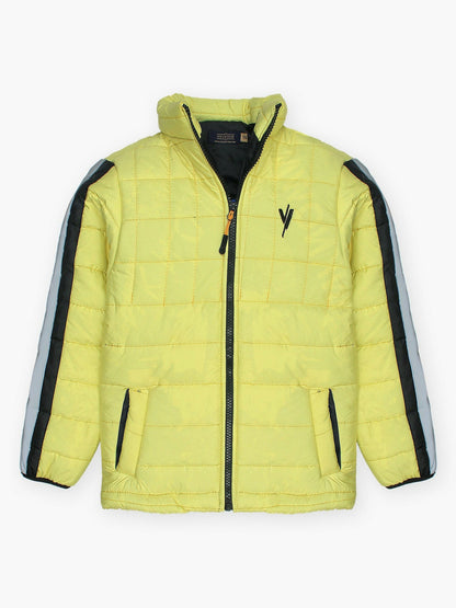 Yellow Velvour Puffer Jacket-VJ43-A