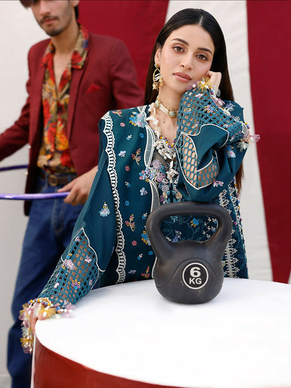 Binilyas Carnival Lawn Embroidered Stitched 3-Piece Suit-35-A