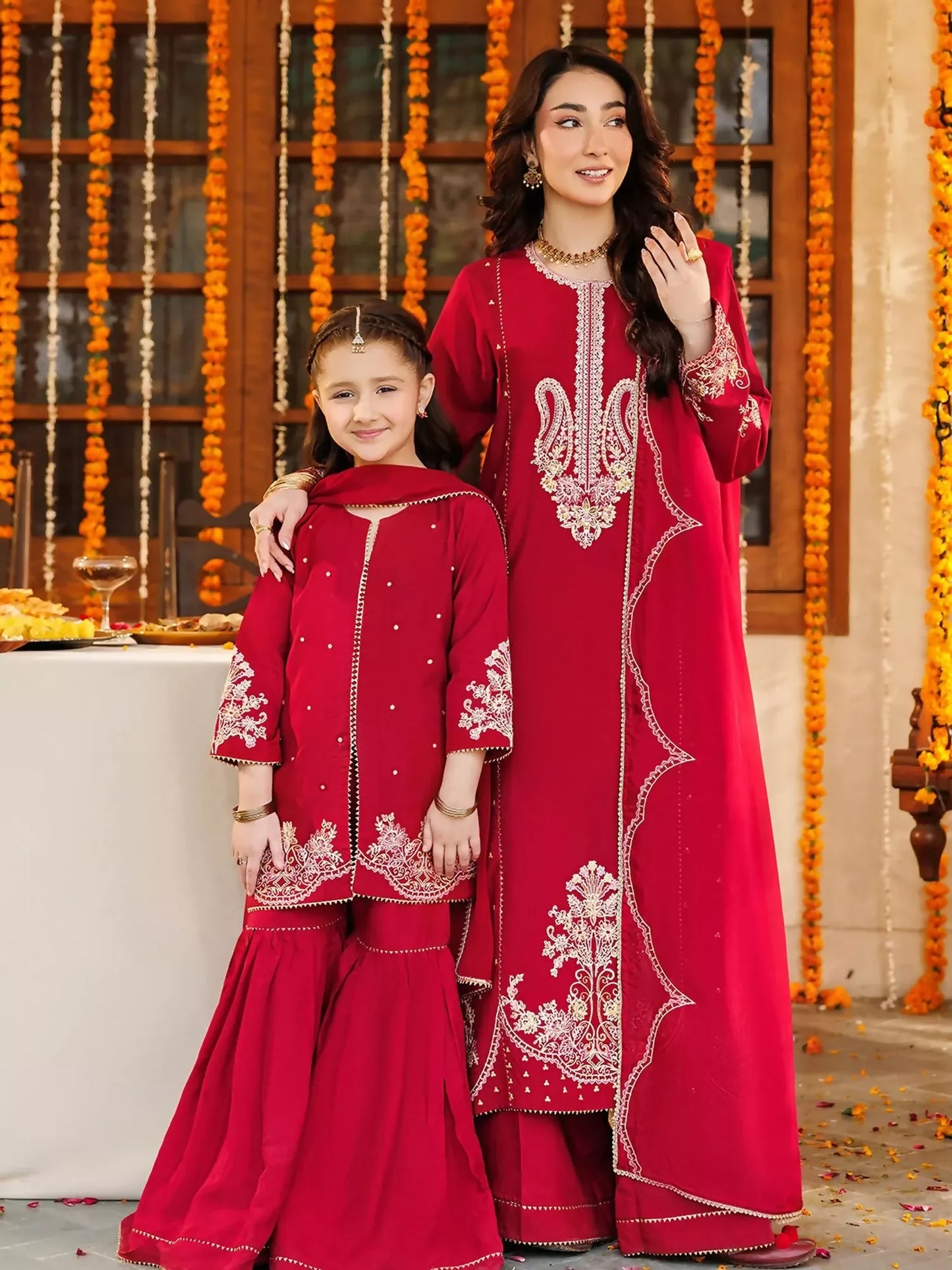 Panache Apparel Noore Eid Edit Raw Silk Embroidered Stitched Suit-Zariah
