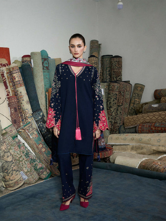 Jugnu by Hussain Rehar Karandi AW 25 - Edit III Embroidered Unstitched 3-Piece Suit-Firo